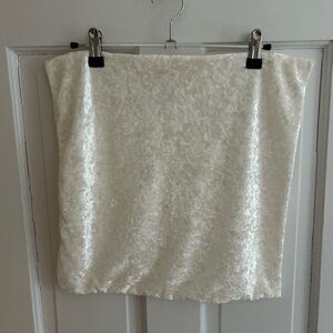 Source Unknown Crushed Velvet Cream Holiday Pillow Cover Set of 4